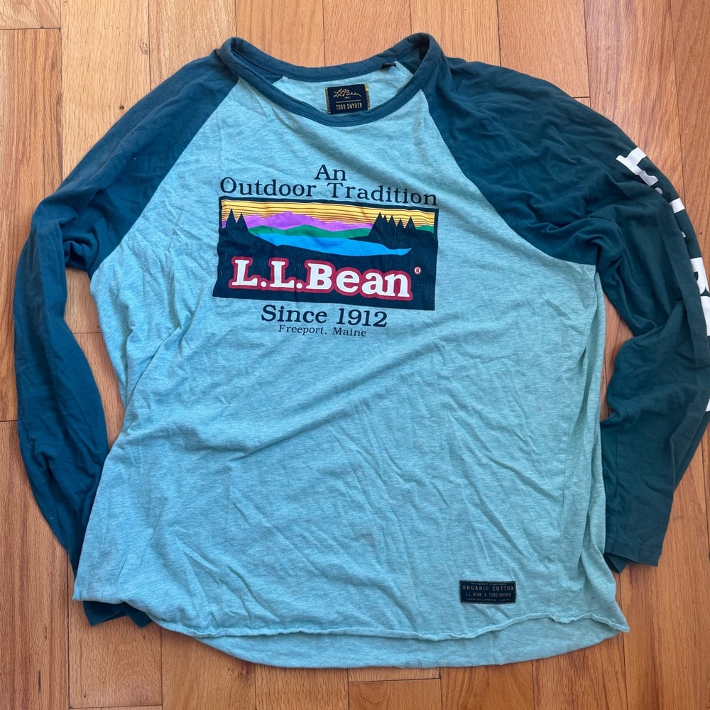 LL Bean x Todd Snyder Organic Cotton Long Sleeve Raglan Tee